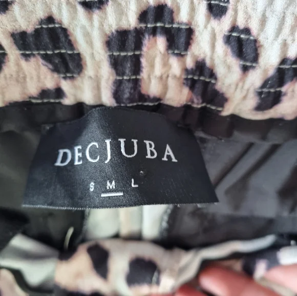 Decjuba Multicolour Leopard Print Wide Leg Pants Size M - Picture 5 of 7